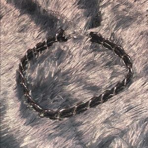 Black & Silver Chain Circle Choker